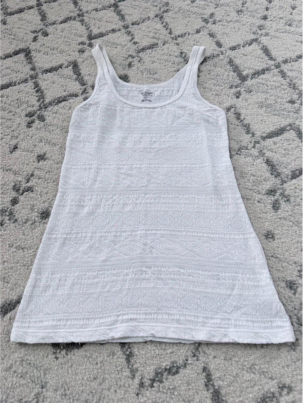 Mossimo Supply Co White Textured Tank Top
